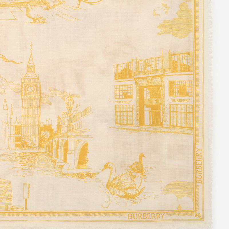Burberry London Landmarks Wool Silk Scarf outlook