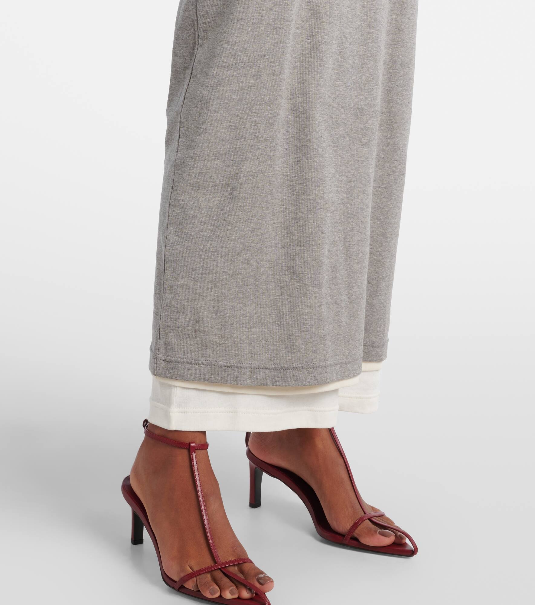 Layered cotton jersey maxi dress - 6