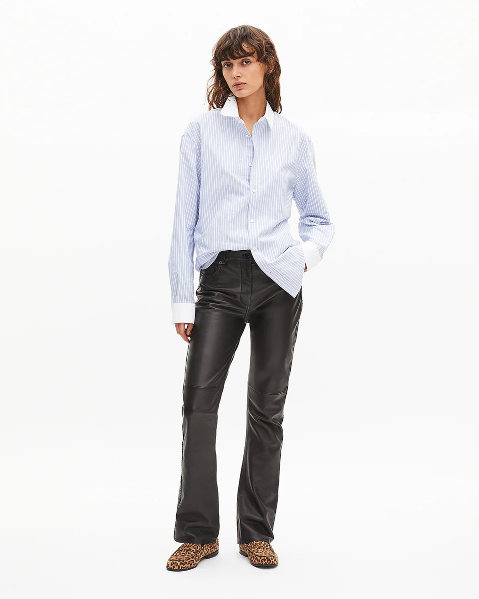 BLUE STRIPED COTTON SHIRT - 1