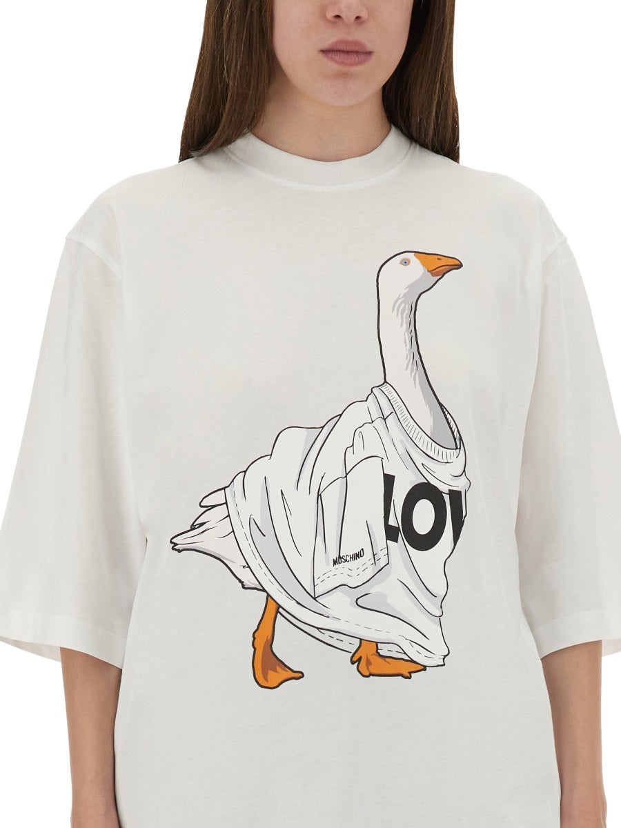 Moschino Women "Goose" Jersey T-Shirt - 3