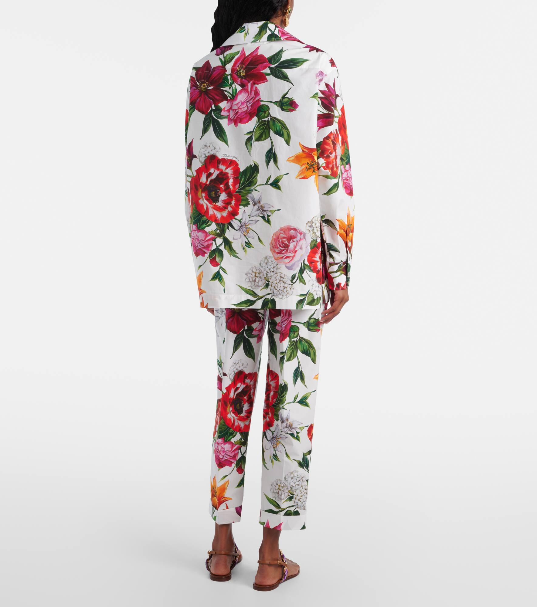 Floral oversized cotton shirt - 3