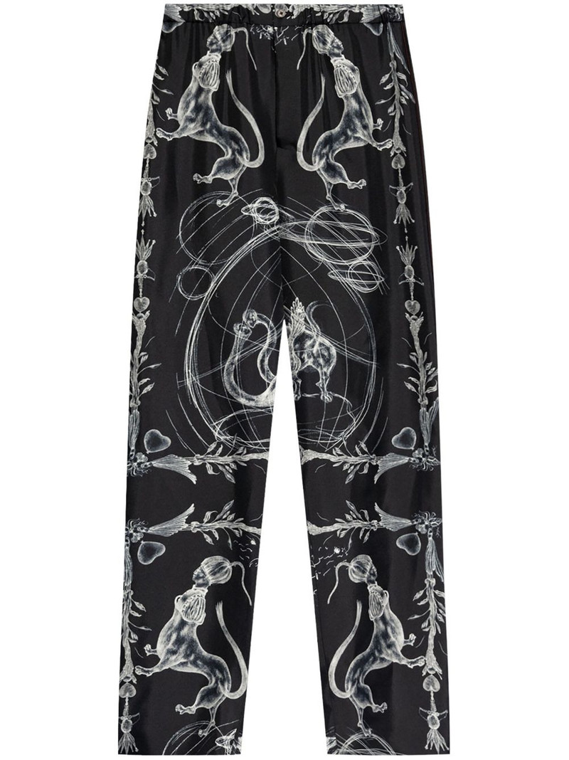 abstract print trousers 1