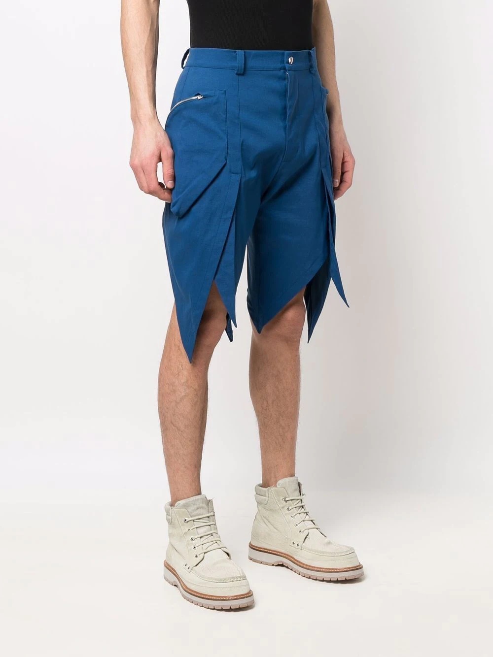 point-hem cargo shorts - 3