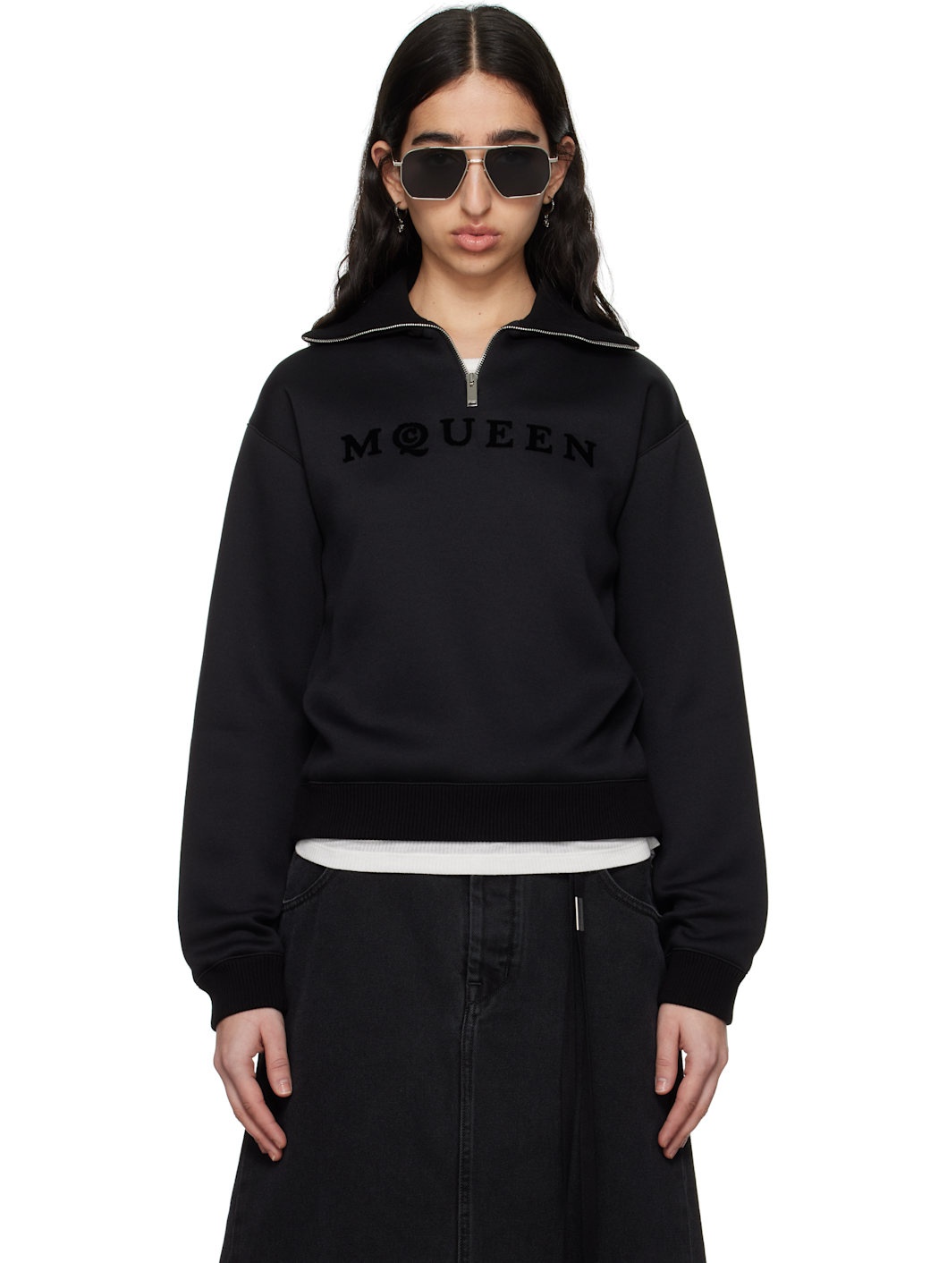 Black Cut & Sew Sweatshirt - 1