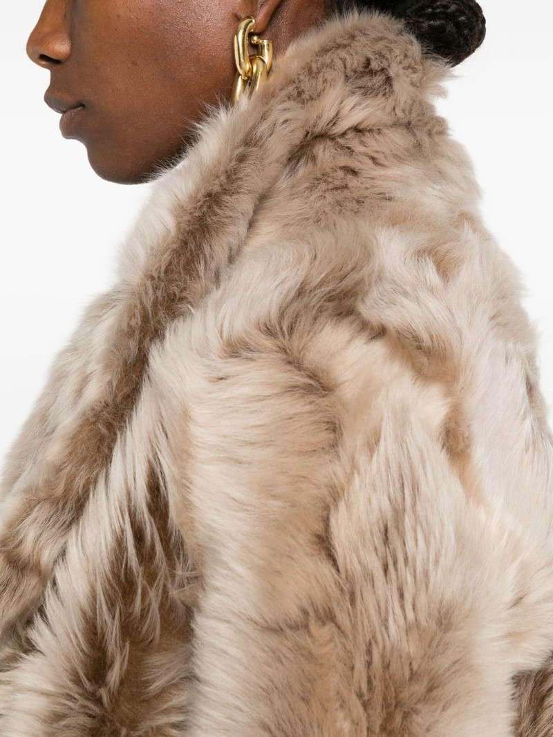 leather-trimmed fur jacket 5
