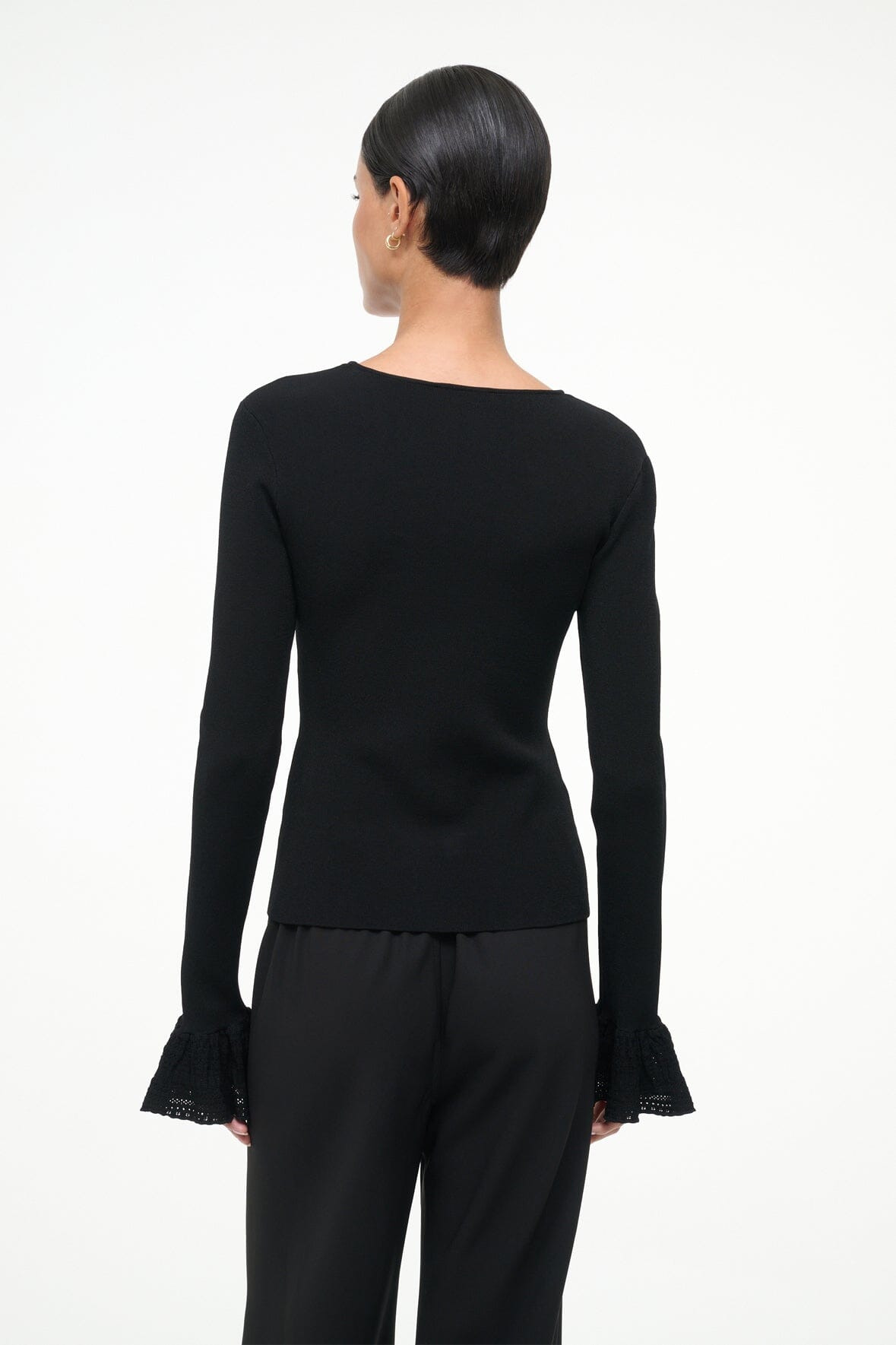 STAUD SHELLEY TOP BLACK - 3