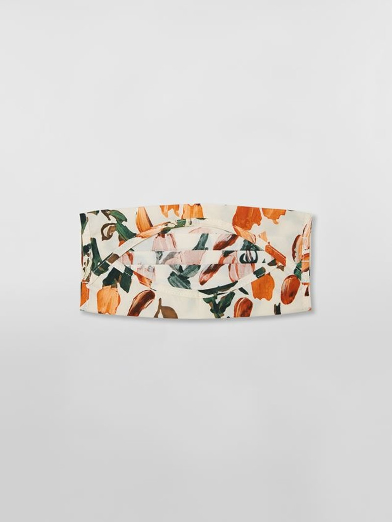 REUSABLE FACE MASK COVER IN STREAM PRINT COTTON 3