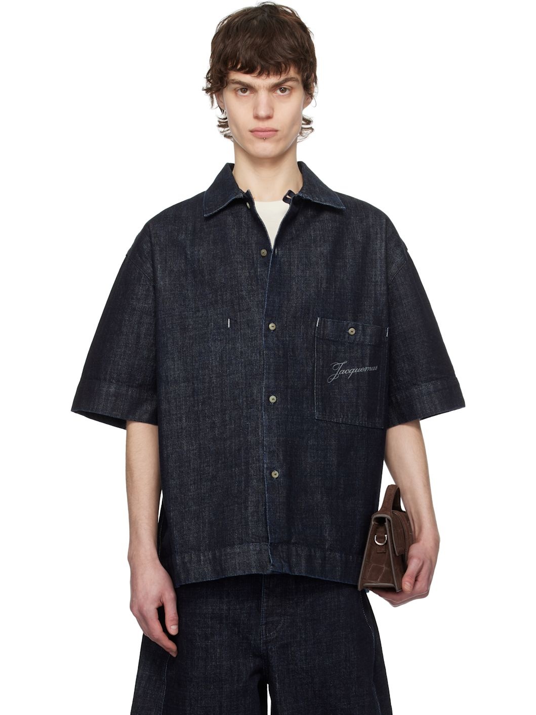 Navy La Croisière 'The Aloe de-Nîmes' Denim Shirt - 1