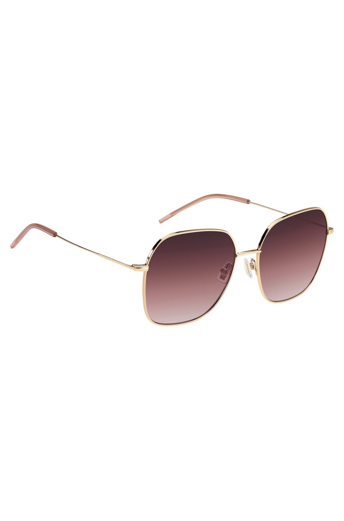 GOLD-TONE SUNGLASSES WITH PINK DETAILS - 4