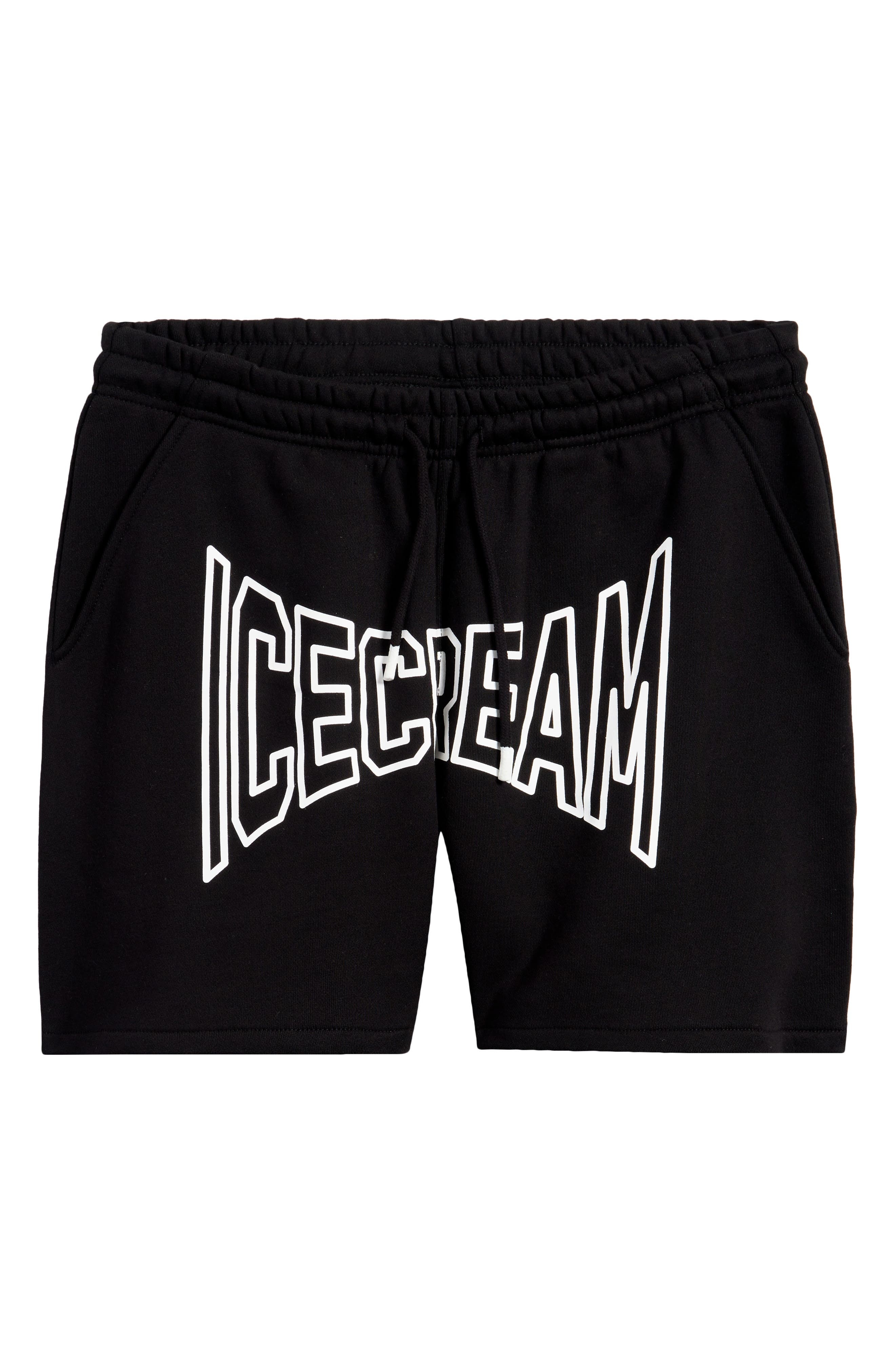 ICECREAM Shot Cotton French Terry Sweat Shorts in Black at Nordstrom - 5