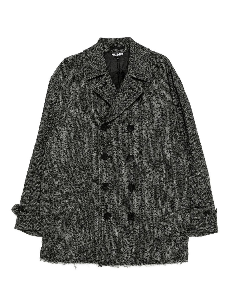herringbone double-breasted coat 1