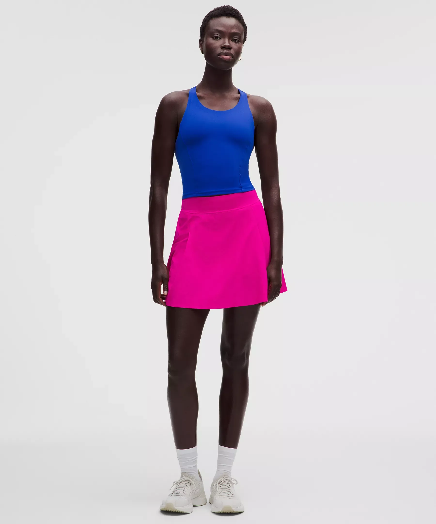 A-Line Side-Pleat Tennis Skirt *Long - 1