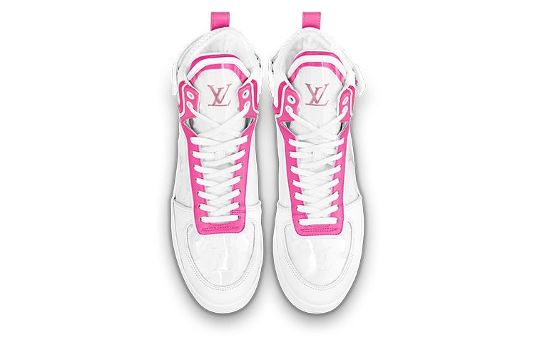 (WMNS) LOUIS VUITTON Boombox Ankle Sneakers 'White Pink' 1A95MF - 3
