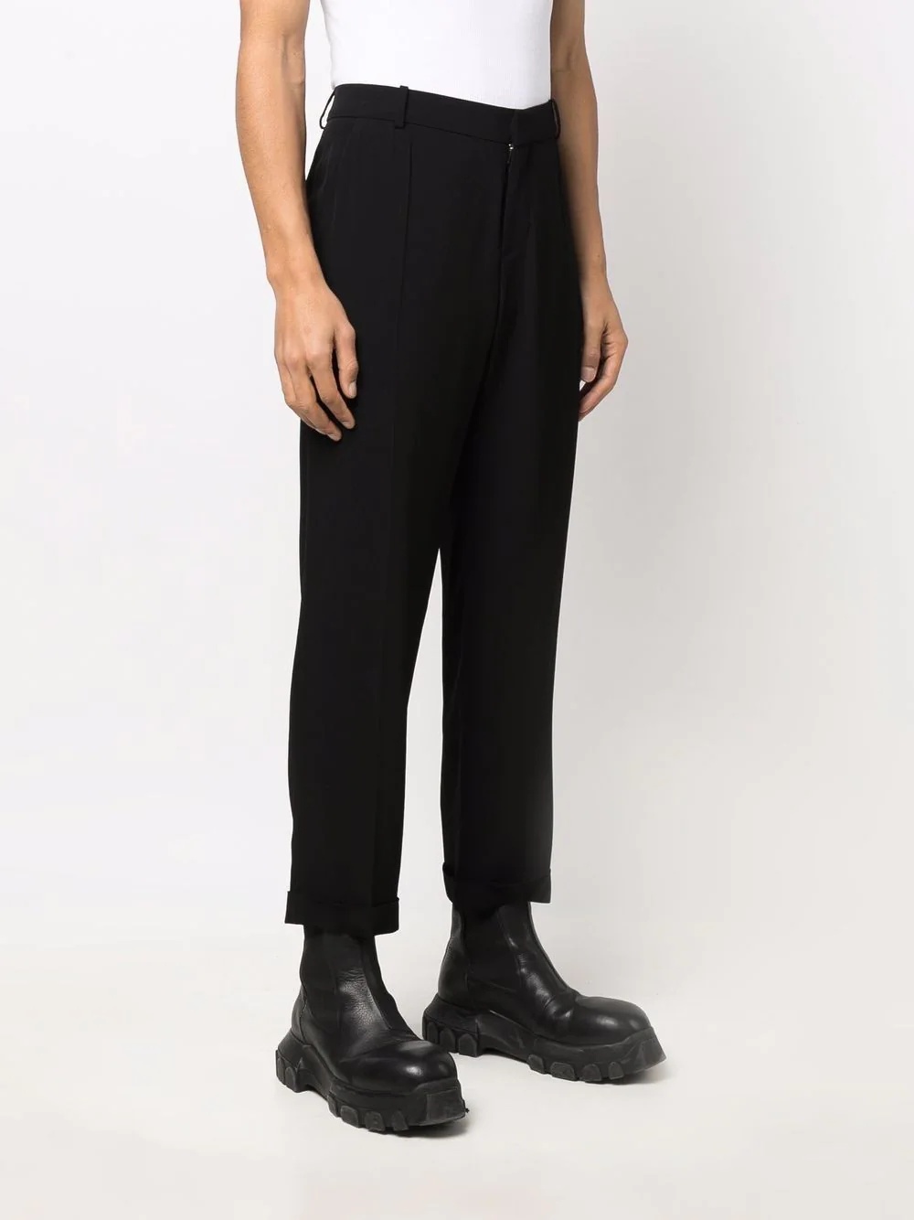 mid-rise straight-leg trousers - 3