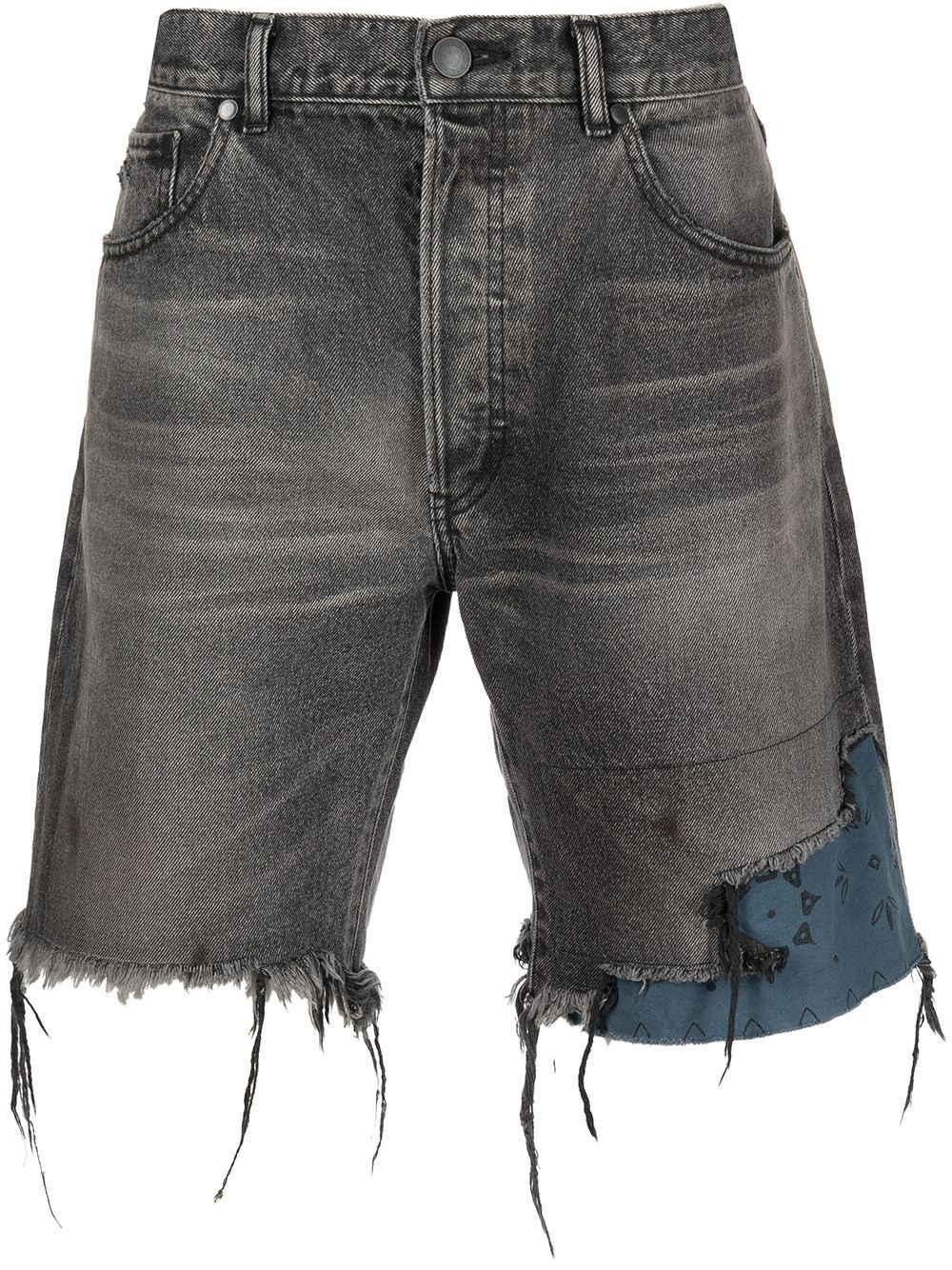 Bozeman contrast-panel denim shorts - 1