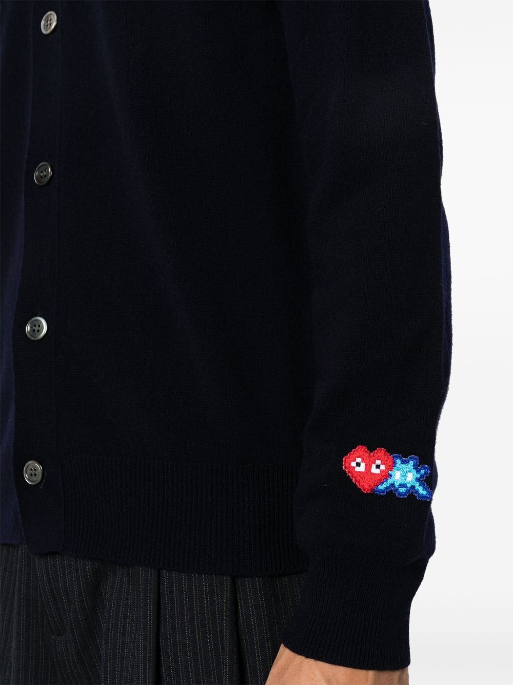 x the Artist Invader wool cardigan - 5