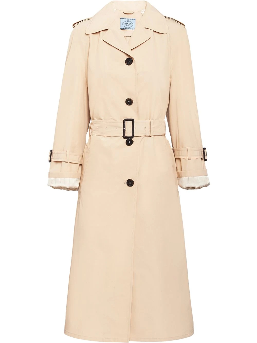 single-breasted midi trench coat - 1