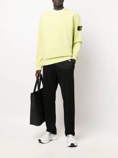 Stone Island Compass-patch cotton sweatshirt outlook