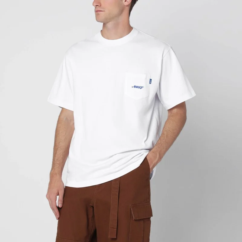 Green crewneck T-shirt with logo - 1