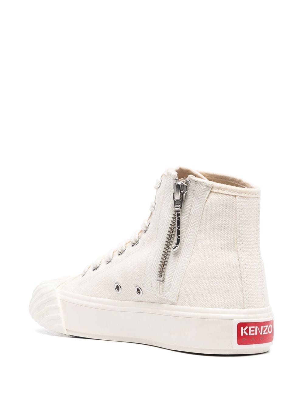 embroidered-logo high-top sneakers - 3
