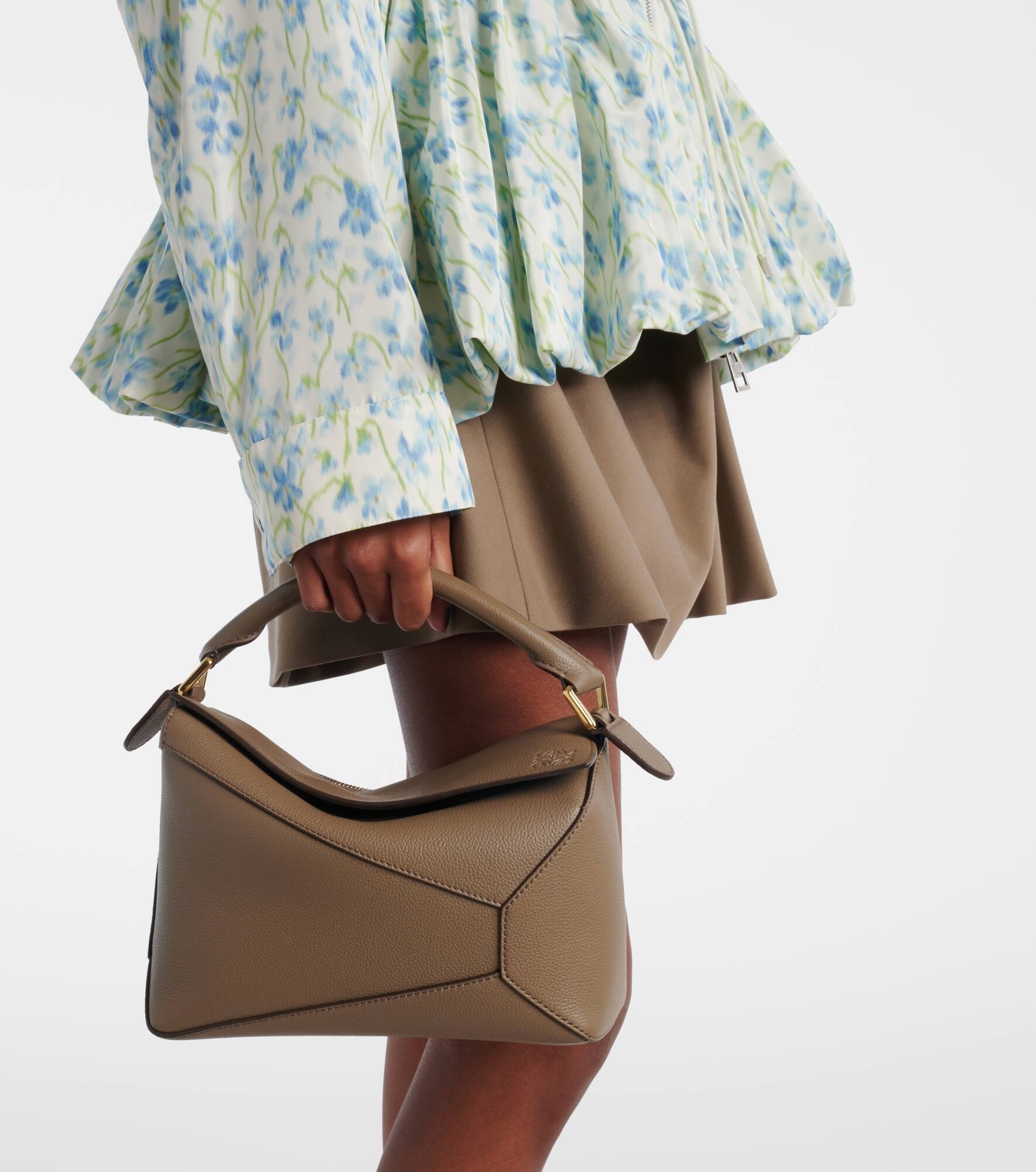 Puzzle Small leather tote bag - 2