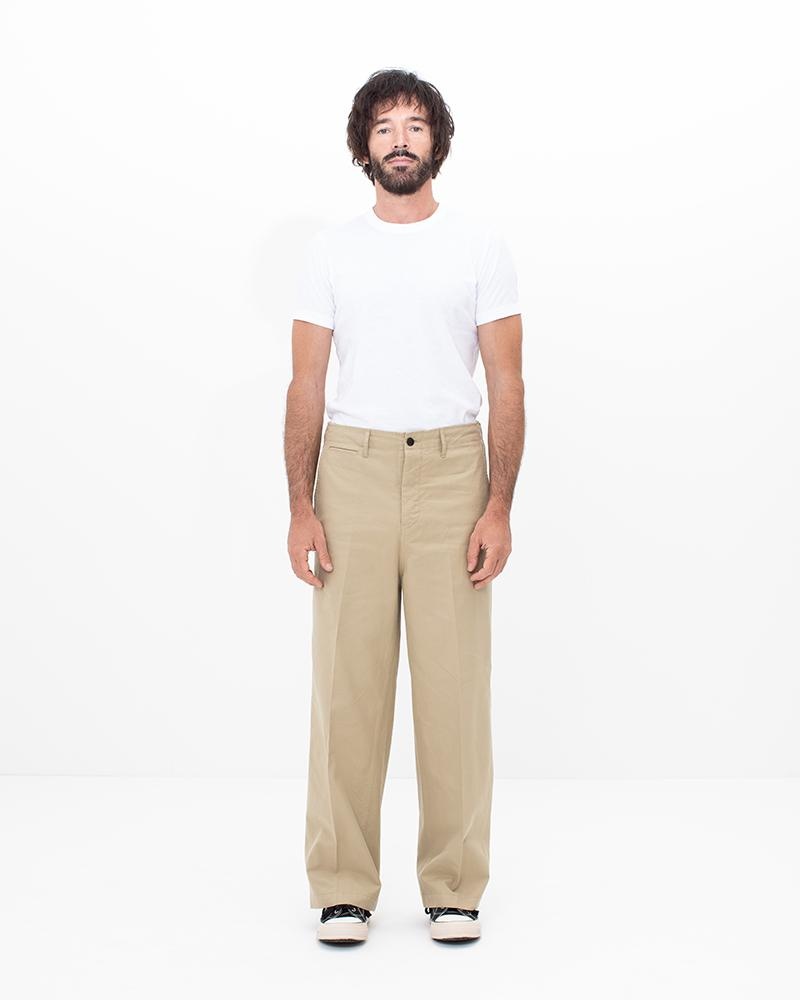 EX WIDE CHINO PANTS BEIGE - 2