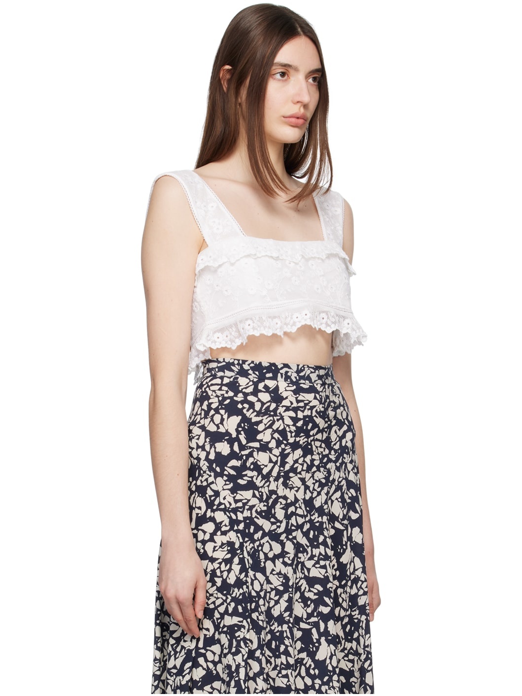 White Mecelia Tank Top - 2