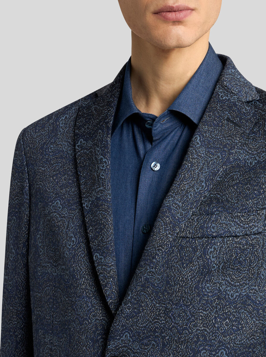 SINGLE-BREASTED JACQUARD JERSEY JACKET - 2