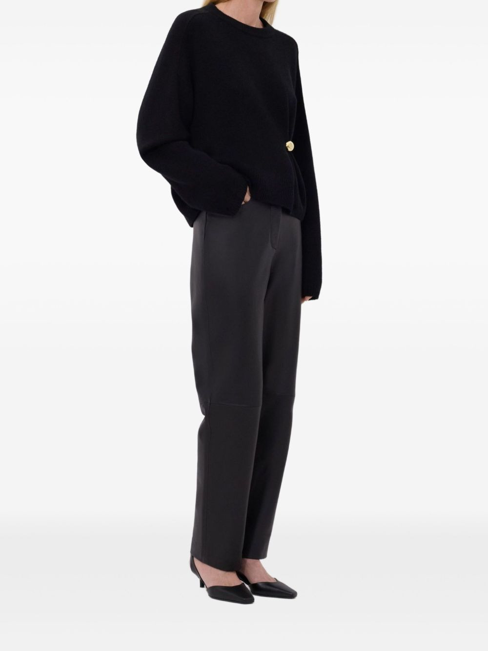 Bill draped metallic-ornament sweater - 3