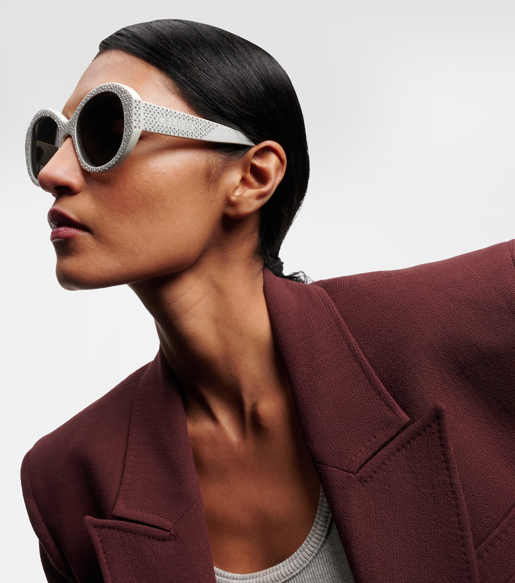 Bold 3 Dots embellished round sunglasses - 5