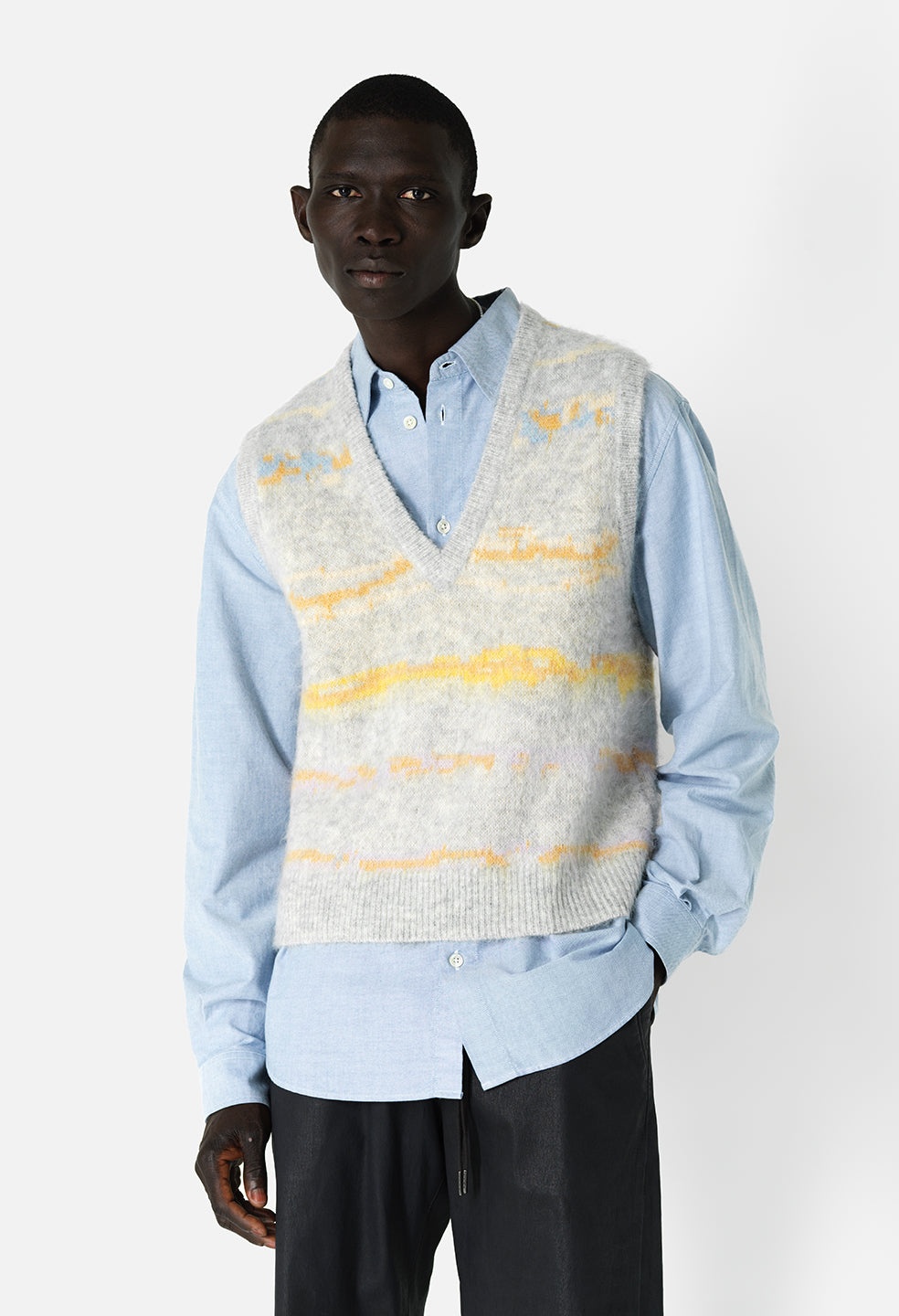 MOHAIR JACQUARD VEST - 5