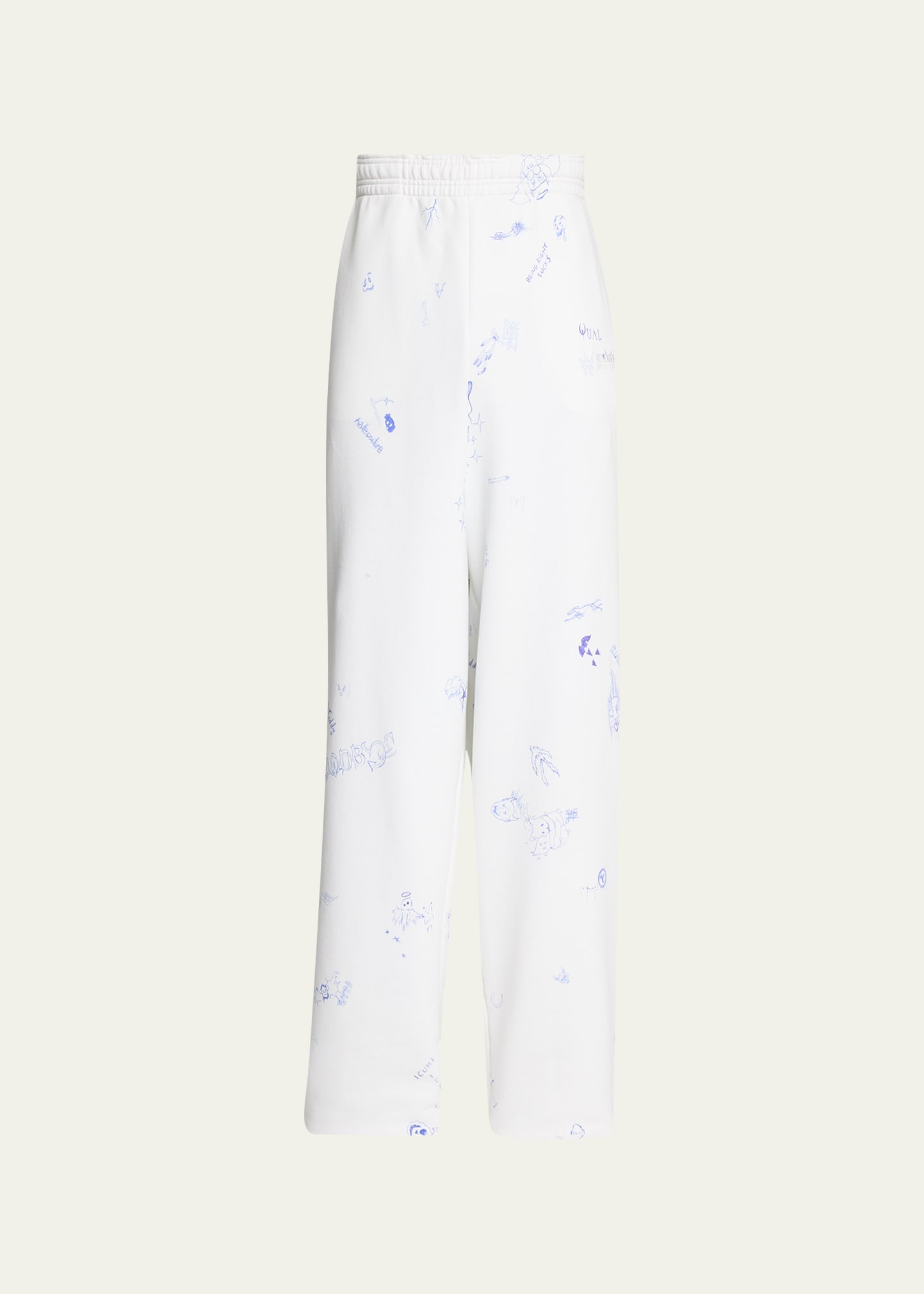 Men's Baggy Terry Scribble Sweatpants - 5