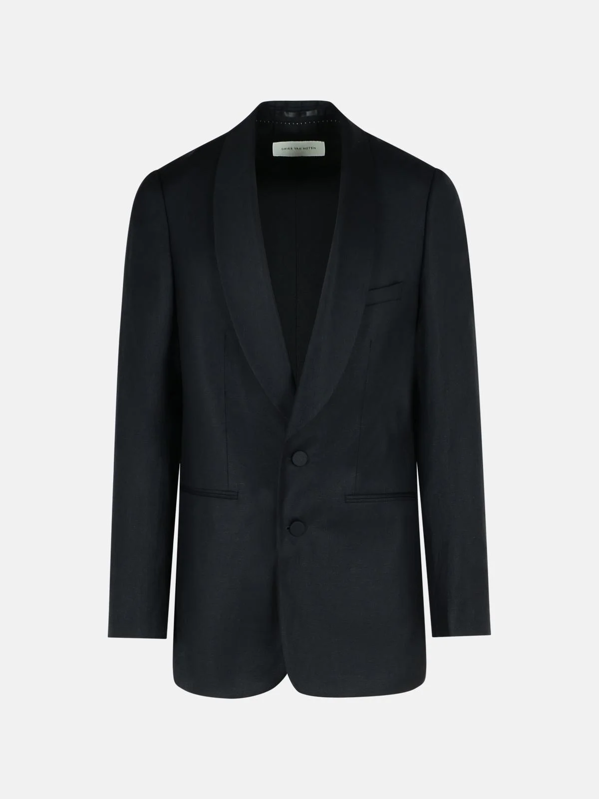'BARTUX' BLACK WOOL BLEND BLAZER - 1