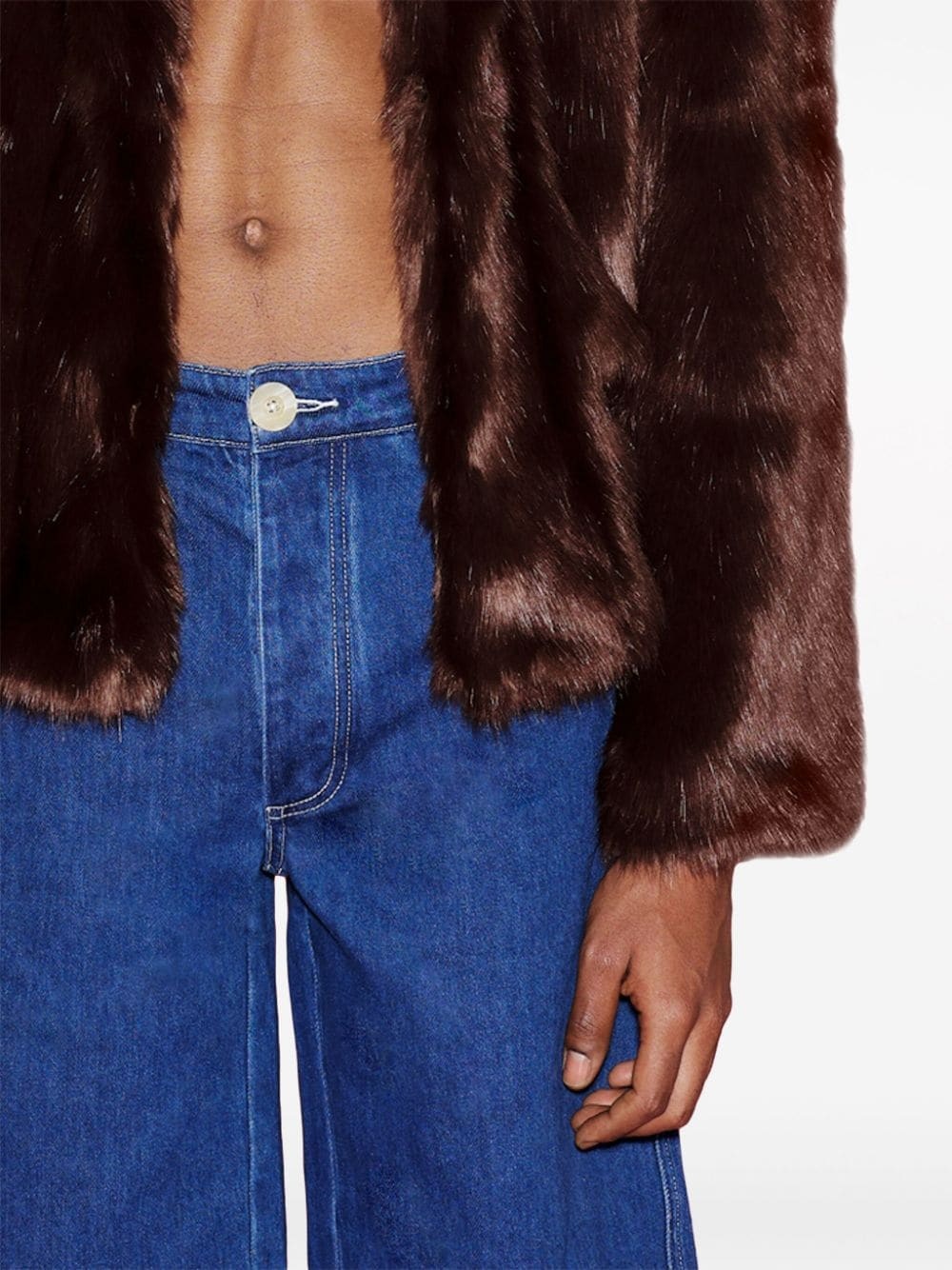 x Violet Getty faux-fur jacket - 6