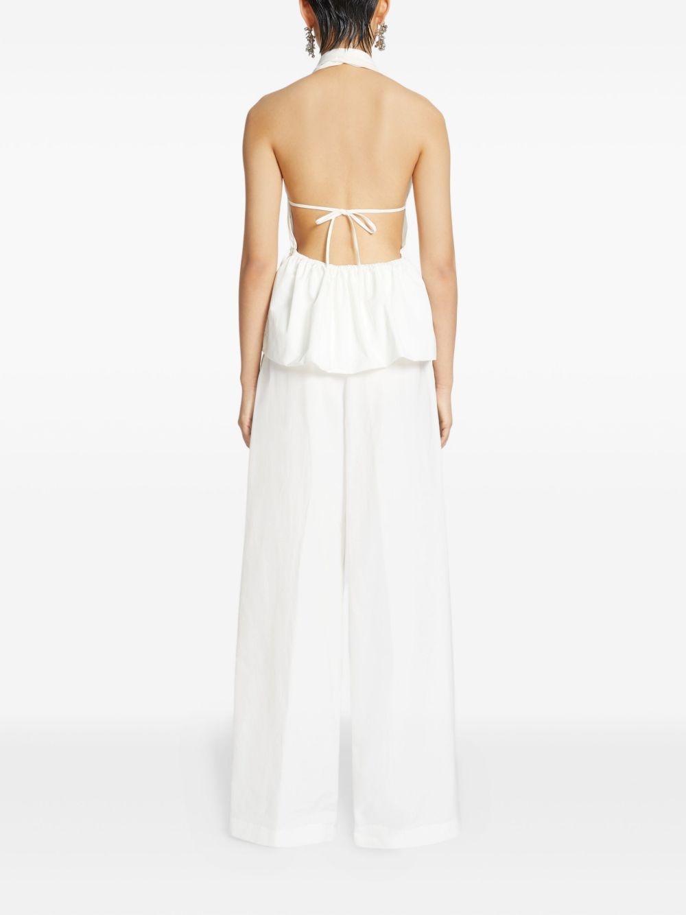gathered-detail halter top - 4