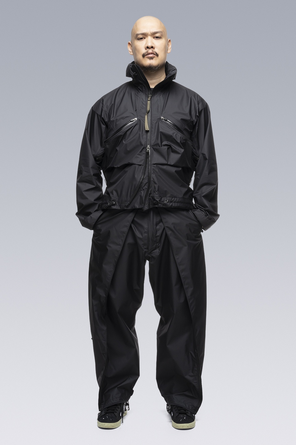 P45-GTPL 2L Gore-Tex Paclite Plus Single Pleat Trouser Black - 2