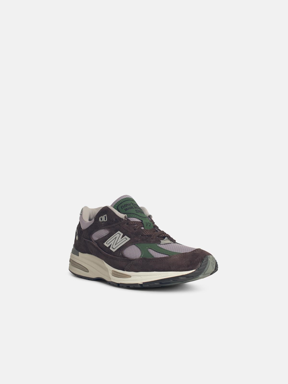 '991' GREEN SUEDE BLEND SNEAKERS - 2