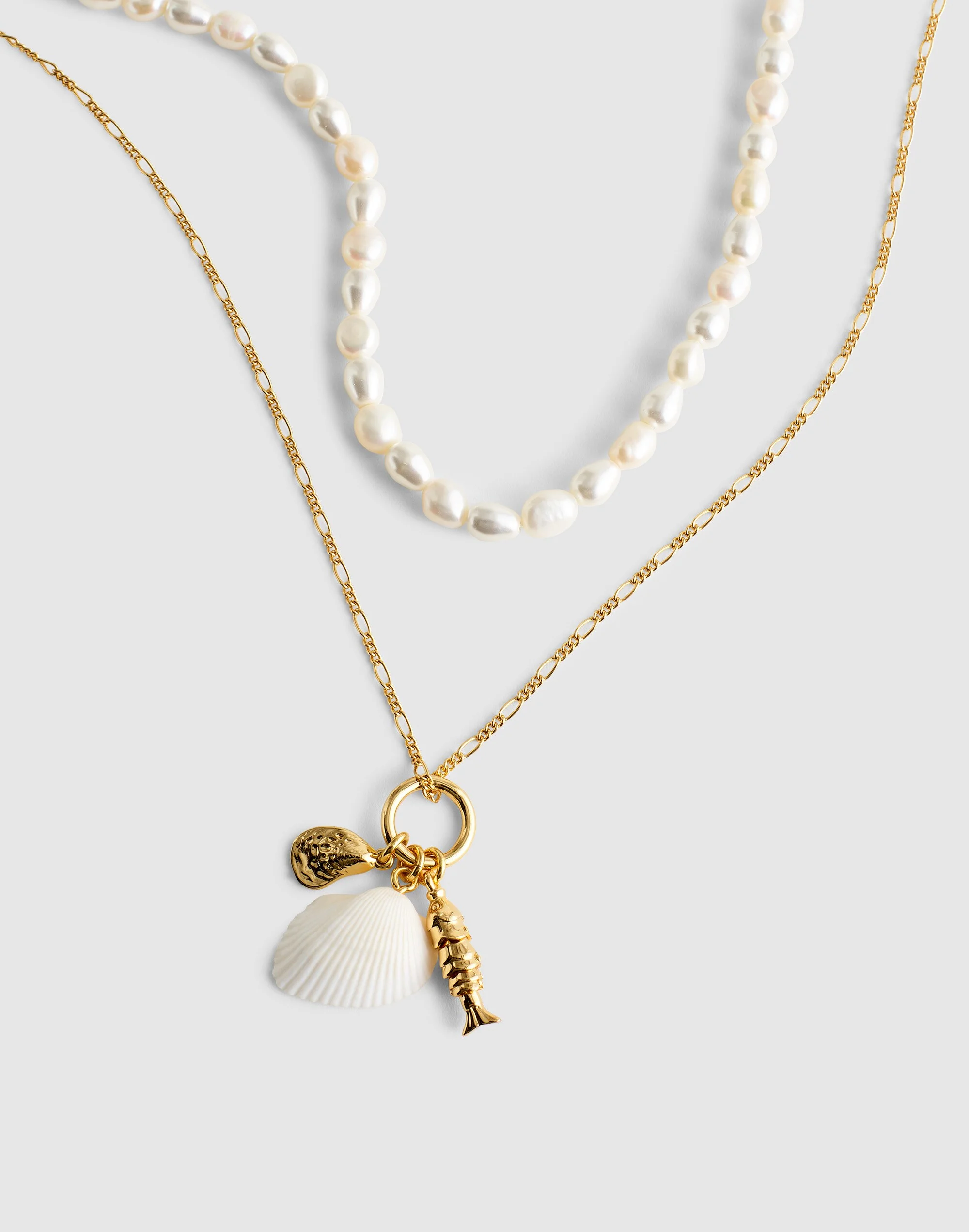 Madewell x Shopbop Beaded Shell Necklace Set - 1