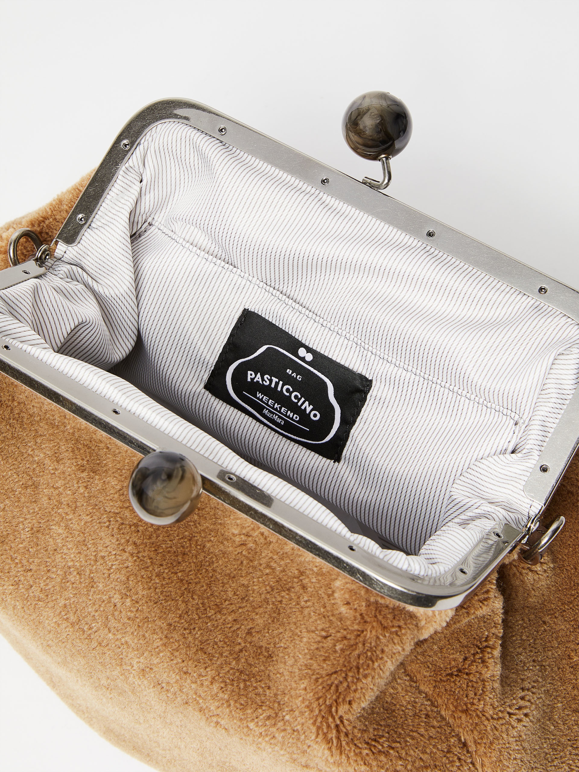 MALIA Medium Pasticcino Bag with long pile fabric - 6