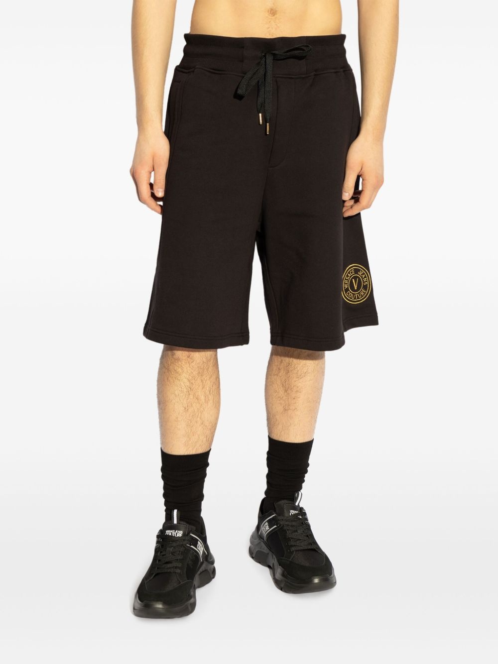 logo-embroidered shorts - 3
