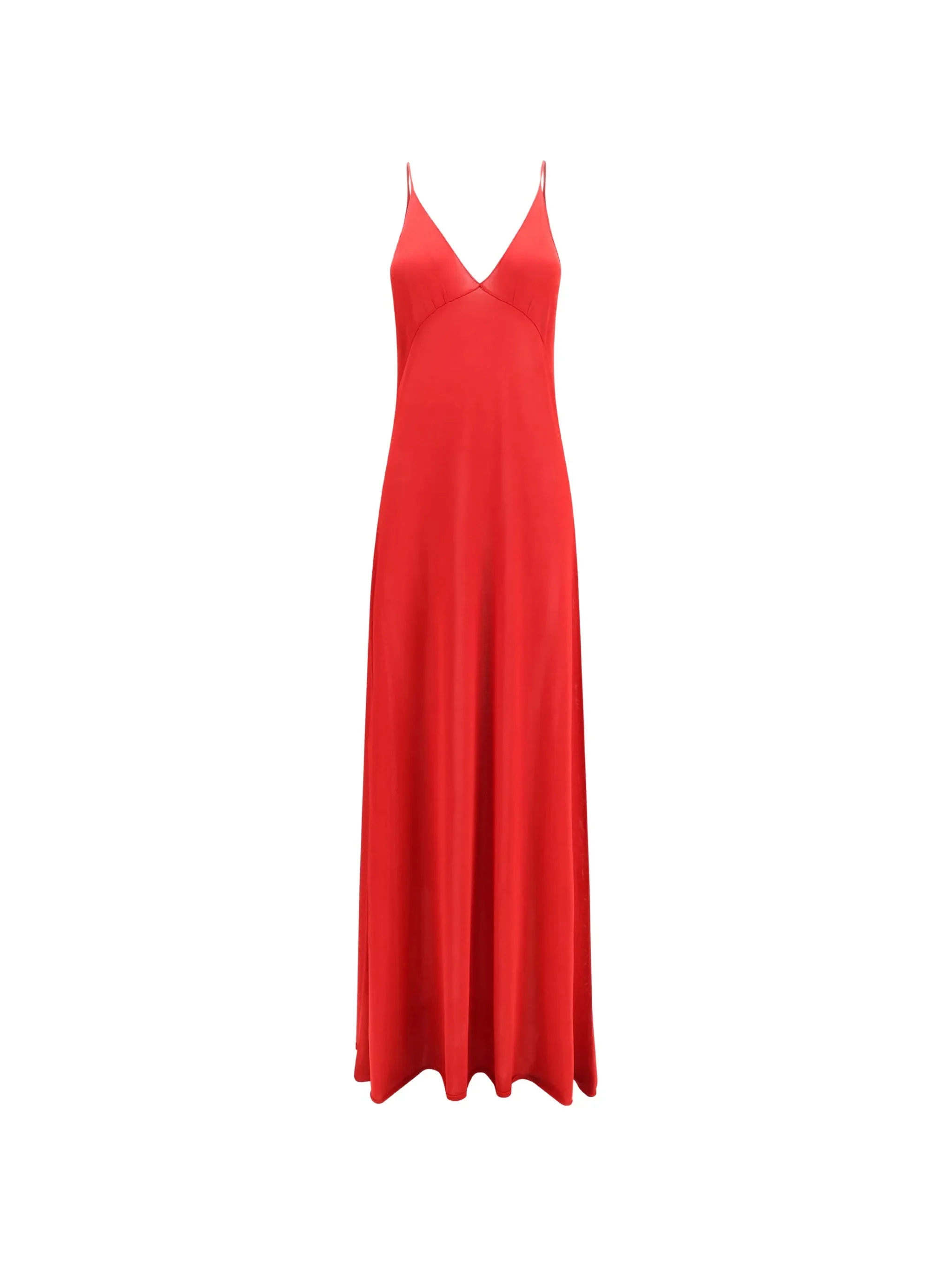 V-neck silk dress - 1