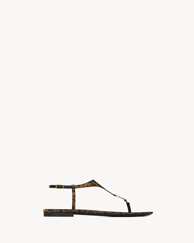 CASSANDRA SANDALS IN LEOPARD GROSGRAIN - 1