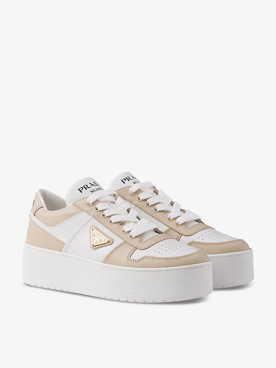 Downtown Bold platform-sole leather trainers - 3