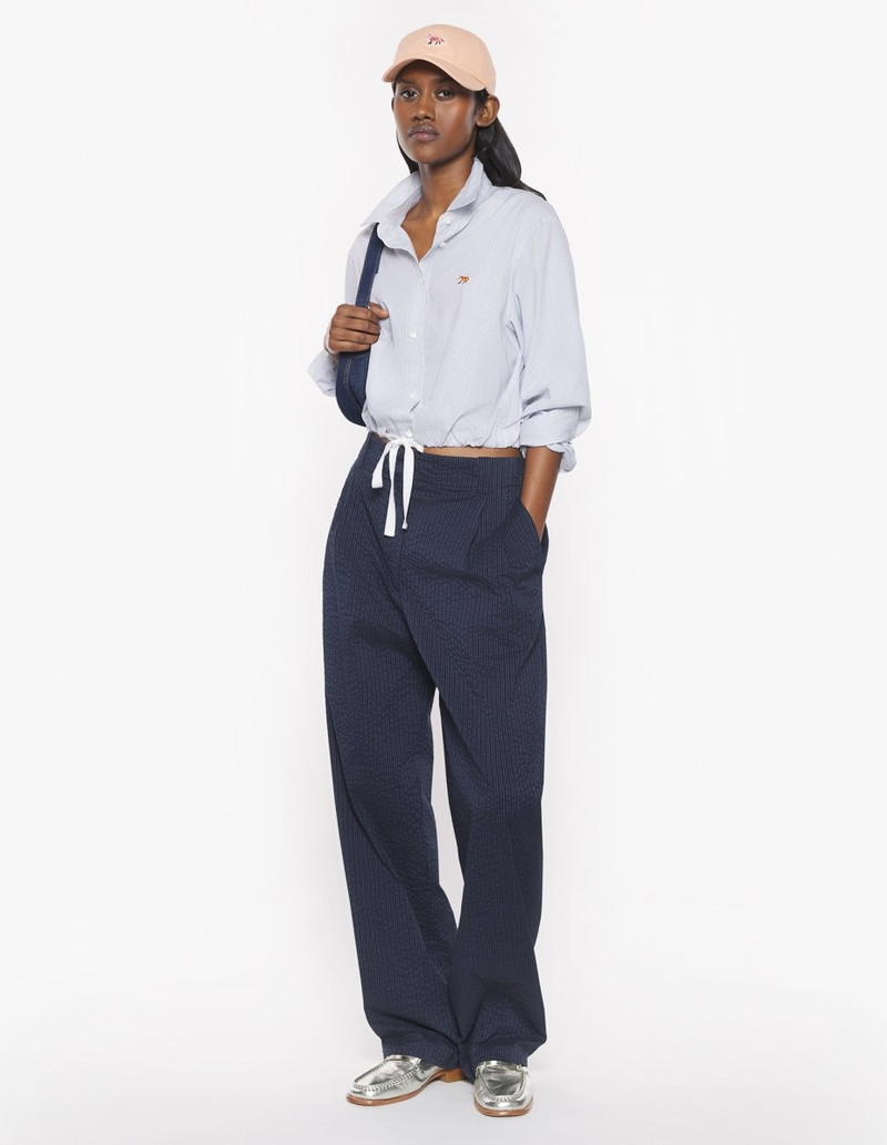Maison Kitsuné DRAWSTRING CROPPED SHIRT outlook