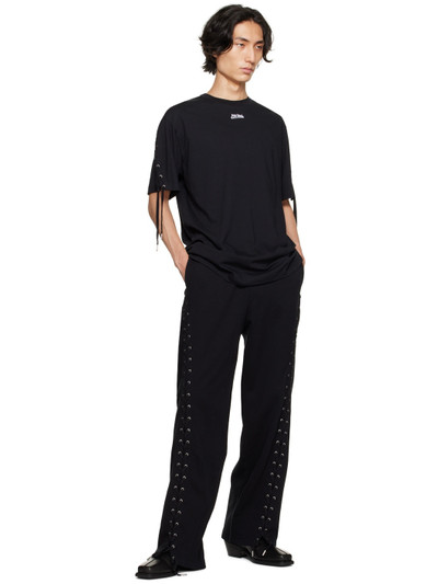Jean Paul Gaultier Black Lace-Up T-Shirt outlook