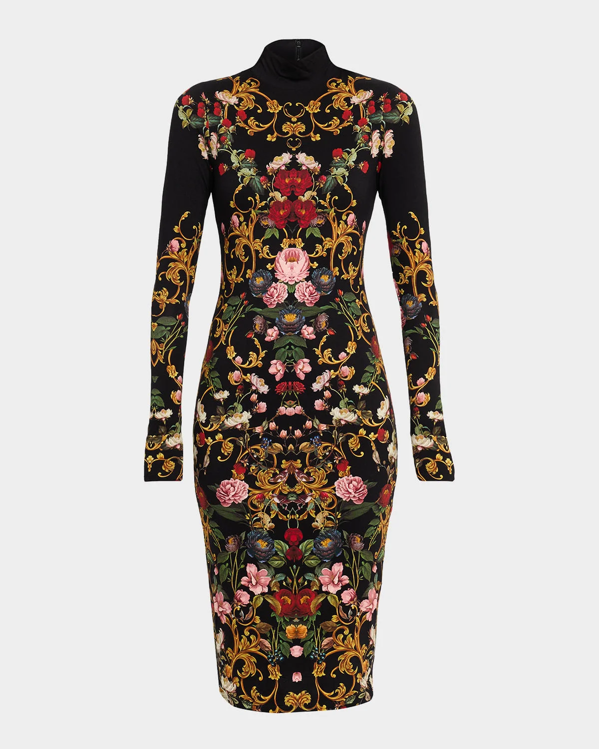 Delora Printed Turtleneck Midi Dress - 1