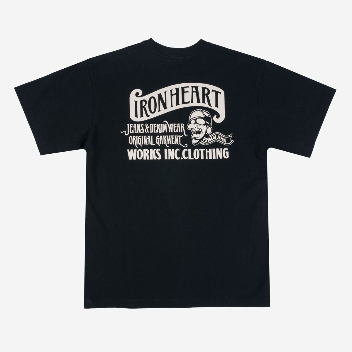 IHPT-2301-BLK 7.5oz Printed Loopwheel Crew Neck T-Shirt - Black - 6