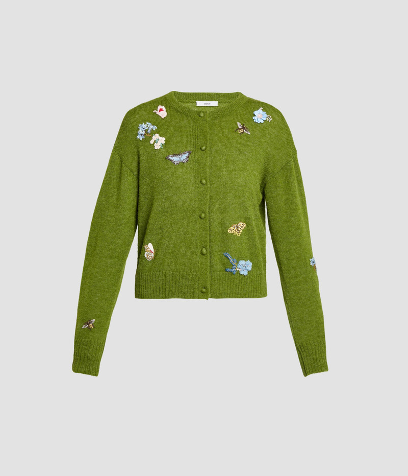 EMBELLISHED CREW NECK CARDIGAN 1