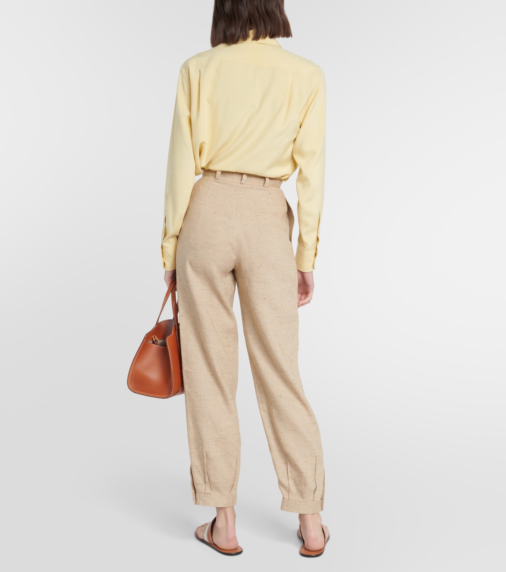 Linen, cashmere, and silk pants - 3
