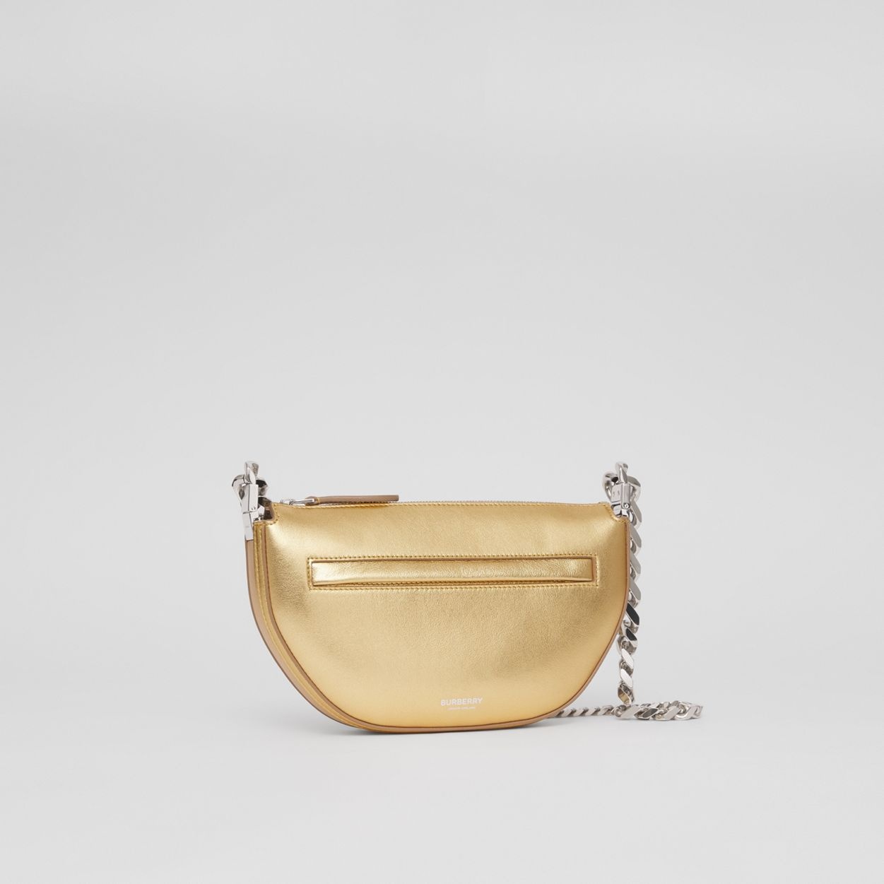 Mini Metallic Lambskin Zip Olympia Bag - 7